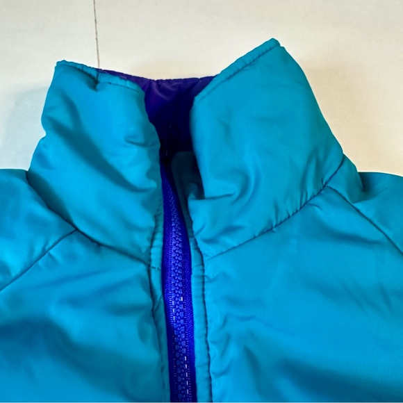 Vtg REVERSIBLE Columbia Teal & Purple Ski Snow Puffer Coat Jacket - Picture 8 of 13